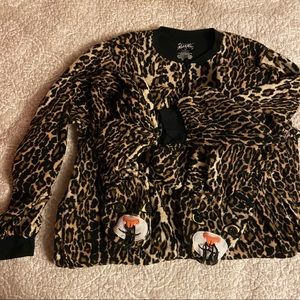 leopard print cat onsie